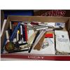 Image 1 : Box Full Of Garage Pens, Rulers, Etc., Lots Of Advertising