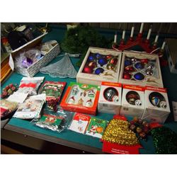 Two Boxes Full Of Christmas Decorations, Ornaments, Etc.