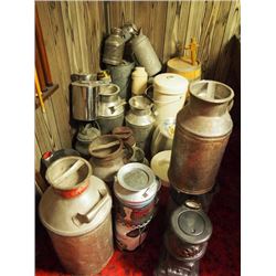Huge Lot Of Cream Cans