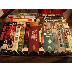 Box Full Of VHS Movies, The Great Escape, In Harm's Way, Apocalypse Now, Betrayed