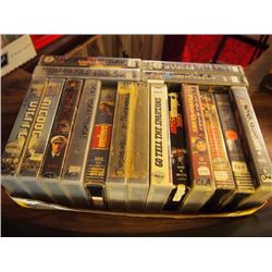 Box Full Of VHS Movies, Final Missions, Tora! Tora! Tora!, Go Tell The Spartans, Marine