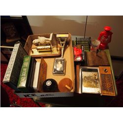 Box Full Of Office Gadgets, Pen Holder, Etc.