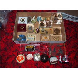 Box Full Of Paperweights, Coin, Emblems
