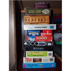 Pile Of Puzzles And Board Games