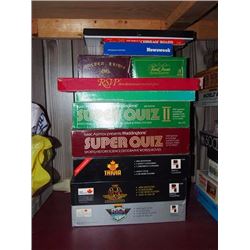 Two Piles Of Board Games, Trivia