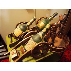 Empty Liquor Bottles Shaped Like Cannons