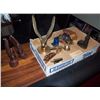 Image 1 : Box Full Of Desk Ornaments, Collectibles, Paper Weights