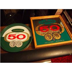 Labatt's 50 Ale Clock And Serving Plate