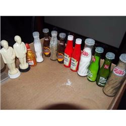 Box Full Of Salt And Pepper Shakers, Hourglass, Heinz, 7-Up, Pepsi, Coca-Cola, Pepsi