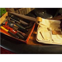 Box Full Of Tools And Tool Belt