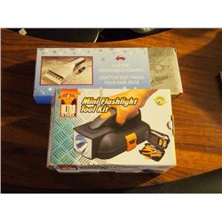 Electric Windshield Scraper, Mini Flashlight Tool Set