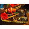 Image 1 : Box Full Of Tools, Hammer, Funnel, Saw, Scraper