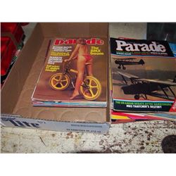 Box Full Of Parade Magazines, Late 1970's-Early 1980's (~30)