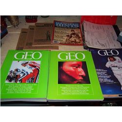 Bod Full Of Geo Magazines 80's (~16), Special Collectors Editions Of Harrowsmith (3), Some Extras
