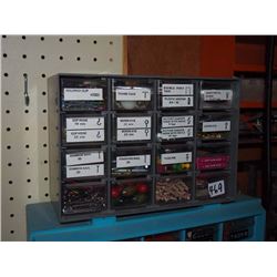 Sorter Full Of Contents, Nails, Clips, Tacks