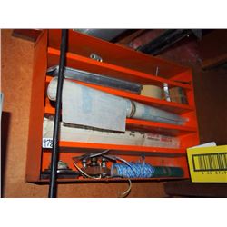 Metal Organizer Rack With Contents