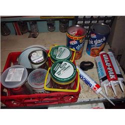 Rope, Electrical Tape, Caulking, Empty Containers