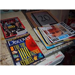 Box Full Of Magazines, Time, Discover, Science