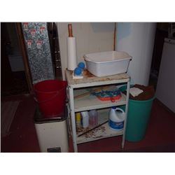 Metal Shelf, Garbage Cans, Cleaning, Linens
