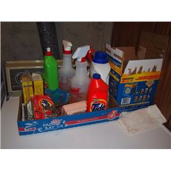 Box Full Of Laundry Cleaning Items
