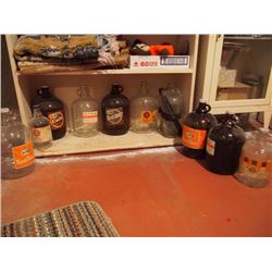A&W Growler Bottles (9), One Sealed