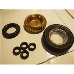 Box Full of Tire Ashtrays, Mini Tires
