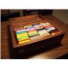 Image 1 : Wood Box Full Of Playing Cards