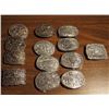 Image 1 : Lot Of Heston National Finals Rodeo Mini Belt Buckles, Set Fom1984-1996