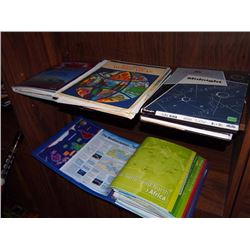 Pile Full Of Books And Binders, Atlas, Star Chart, History