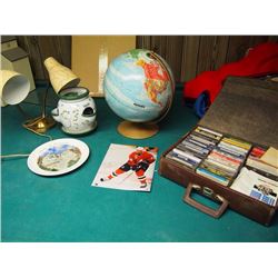 Box Full Of Cassettes, Globe, Lamp, Picture