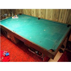Pool Table, Cues, Balls, Racks