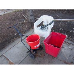 Canadian Tire Seeder, Deck Chairs, Rubbermaid, Hose