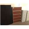 Image 1 : LOT OF 3 FILE CABINETS AND 1 STORAGE CABINET