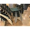 Image 2 : LOT OF 10 GREEN STACKING CHAIRS