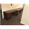 Image 2 : FURNITURE LOT INC. 3 CHERRY CREDENZAS AND A DESK