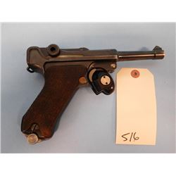 PROHIB:  DWM Luger; 1920 Commercial; 7.65 mm; Semi Auto; 104 mm Barrel; Serial # 7009A