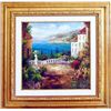 Image 1 : Textured Italian Original Painting Colorful Landscape Scenic Signed Art