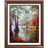 Image 1 : Fantastic Marsh Painting Original 40x30 Signed Canvas Colorful Impressionism