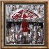 Image 1 : Pop Red Umbrella Impressionism Colorful Abstract Figurative Painting on Canvas Janier