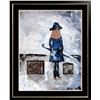 Image 5 : After the Rain Beautiful Acrylic Painting on Canvas 20x16 Janier Girl Suitcases