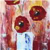 Image 3 : Fantastic Colorful Thick Texture Bold Floral Original Painting Canvas Janier