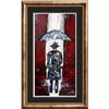 Image 5 : Modern Contemporary Abstract Original Umbrella Red & Black Bold Textured Janier