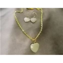 EARRINGS AND NECKLACE SET - SEMI-PRECIOUS STONES