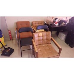 FIVE CHAIRS 2 ARE FOLDING CHAIRS