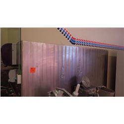APPROX 6 FOOT LONG BY FOUR FOOT STAINLESS STEEL WALL PANEL