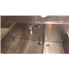 Image 2 : THREE COMPARTMENT STAINLESS STEEL SINK UNIT WITH FAUCET