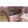 Image 3 : THREE COMPARTMENT STAINLESS STEEL SINK UNIT WITH FAUCET