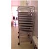 Image 2 : SHEET PAN SHELF WITH WHEELS AND SEVEN SHEET PANS
