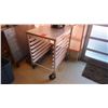 Image 1 : STAINLESS STEEL SHEET PAN CART WITH ROLLERS