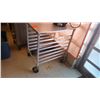 Image 2 : STAINLESS STEEL SHEET PAN CART WITH ROLLERS